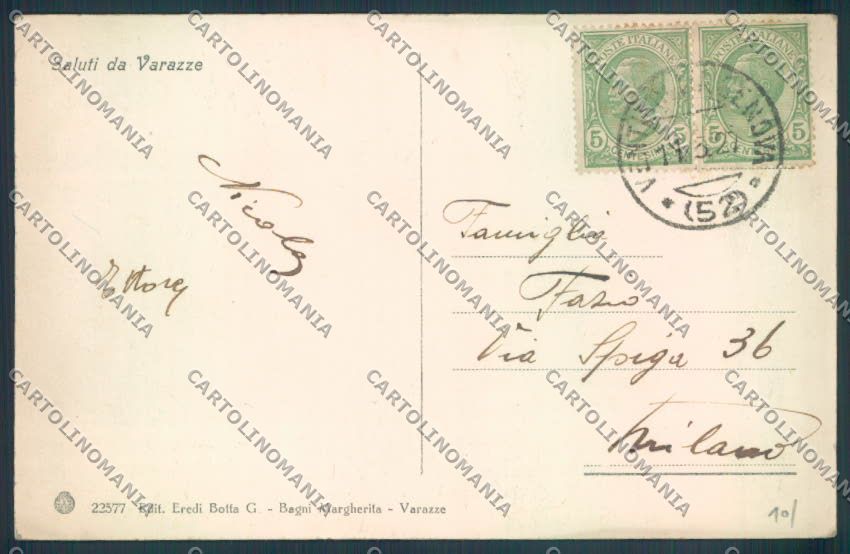 Savona Varazze cartolina ZQ0494 – retro