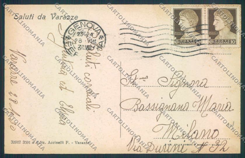 Savona Varazze Barca cartolina ZQ0497 – retro