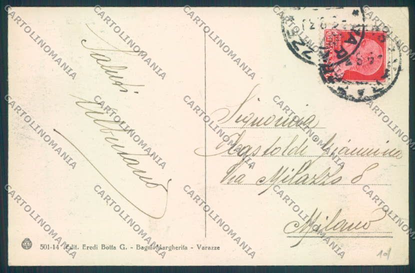 Savona Varazze cartolina ZQ0506 – retro