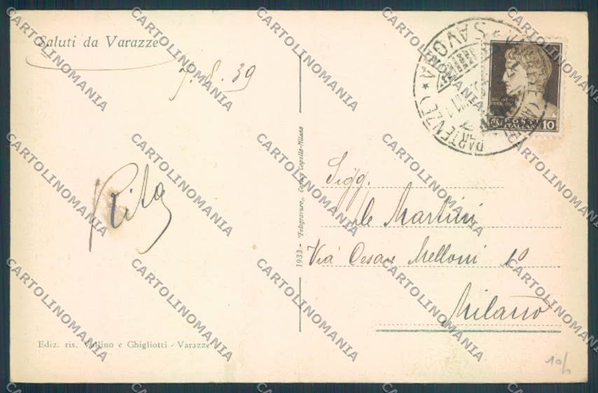 Savona Varazze cartolina ZQ0507 – retro