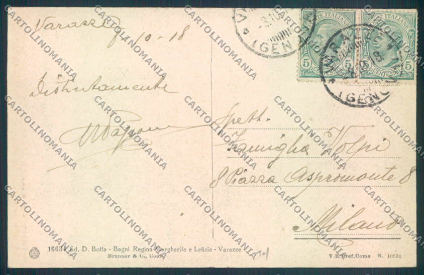 Savona Varazze cartolina ZQ0527 – retro