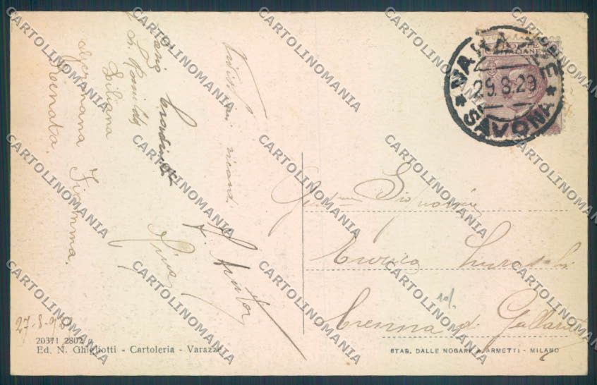 Savona Varazze cartolina ZQ0536 – retro