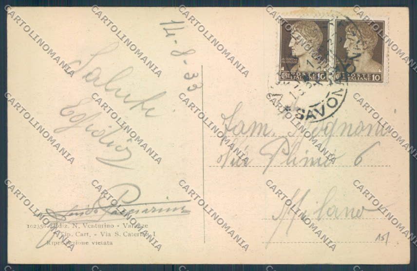 Savona Varazze cartolina ZQ0556 – retro