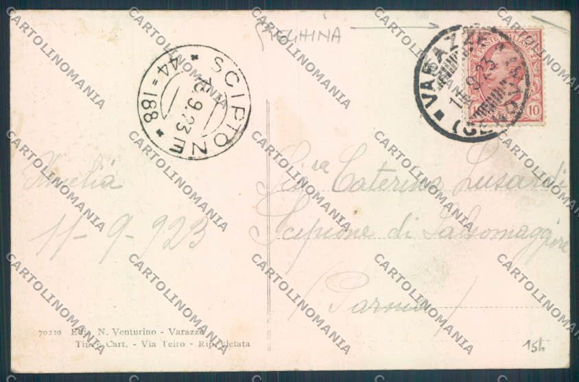 Savona Varazze PIEGHINA cartolina ZQ0570 – retro