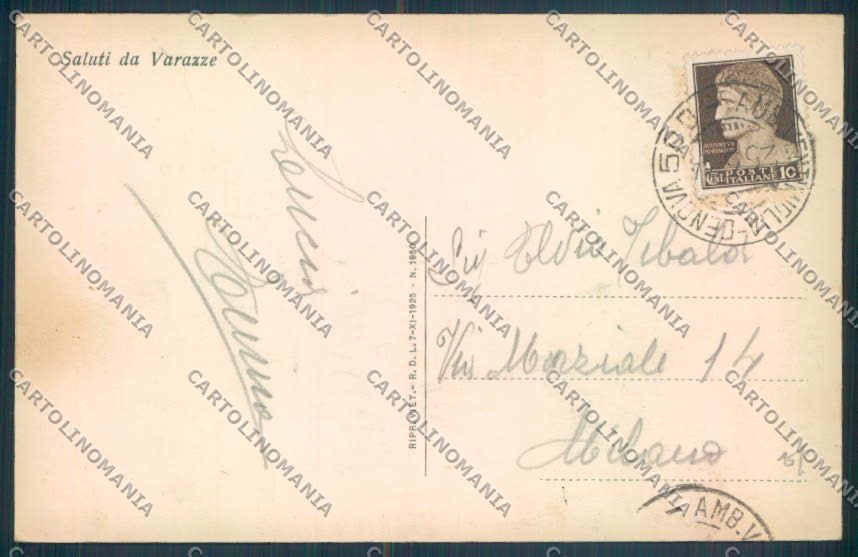 Savona Varazze cartolina ZQ0595 – retro