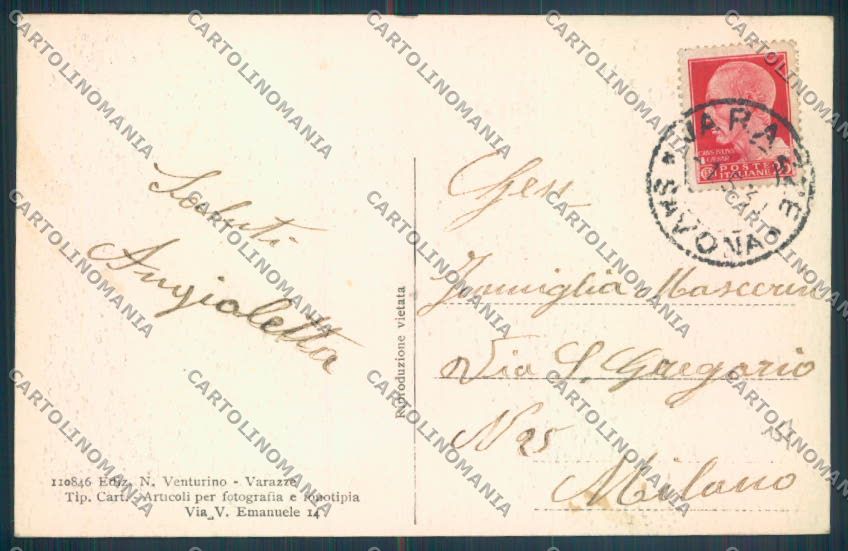 Savona Varazze cartolina ZQ0603 – retro