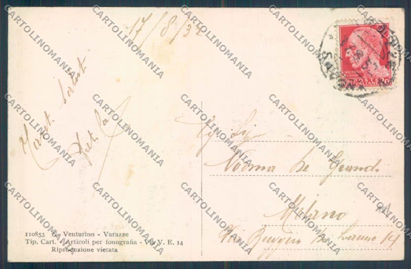 Savona Varazze cartolina ZQ0604 – retro