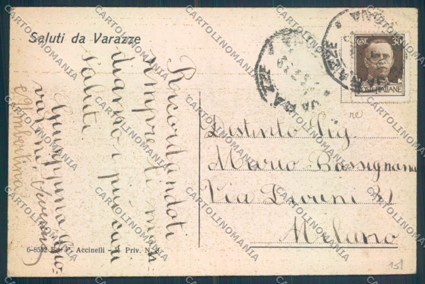 Savona Varazze cartolina ZQ0610 – retro