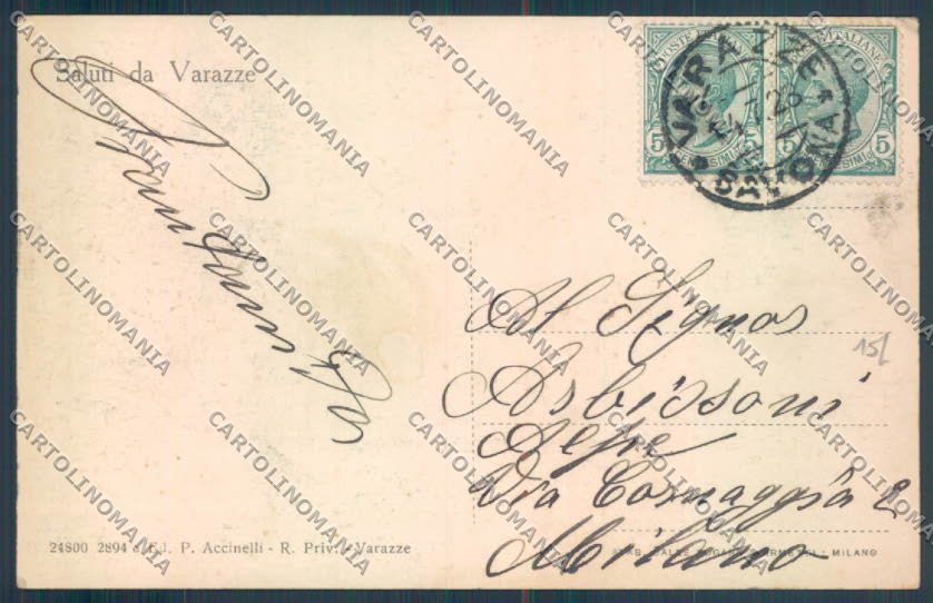 Savona Varazze Barca cartolina ZQ0617 – retro