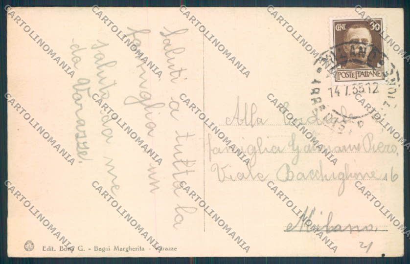 Savona Varazze Barca cartolina ZQ0675 – retro