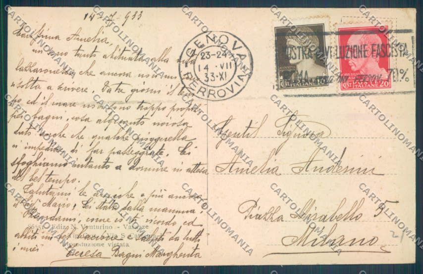 Savona Varazze cartolina ZQ0688 – retro