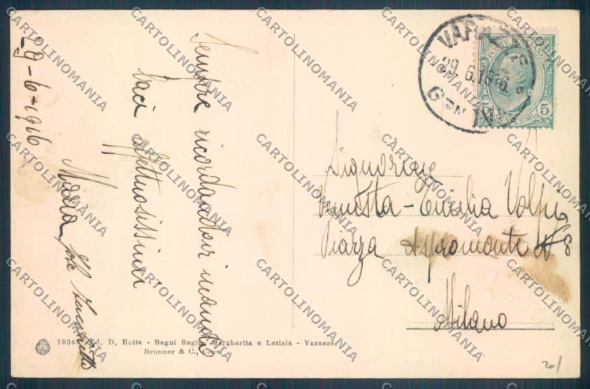 Savona Varazze cartolina ZQ0693 – retro