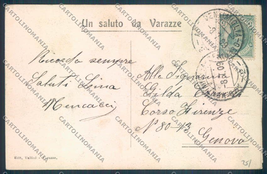 Savona Varazze cartolina ZQ0701 – retro