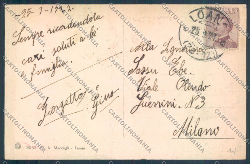 Savona Loano cartolina ZQ0716 – retro