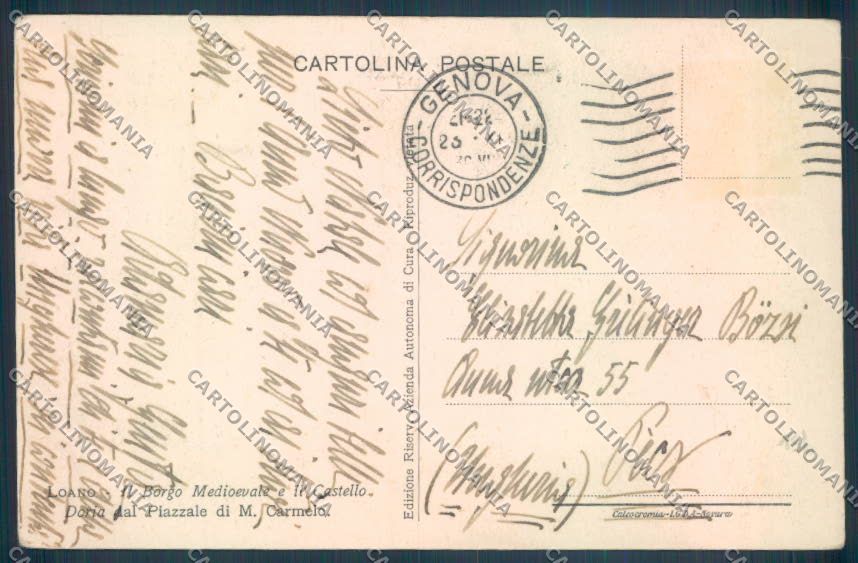 Savona Loano cartolina ZQ0733 – retro