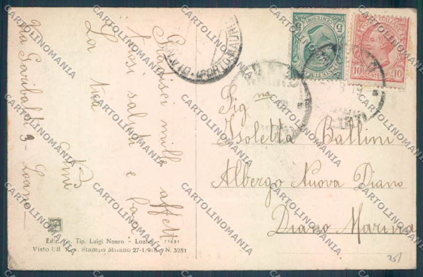 Savona Loano Barca cartolina ZQ0771 – retro