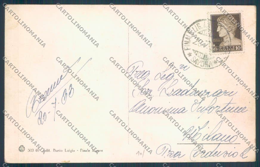 Savona Finale Ligure cartolina ZQ0785 – retro
