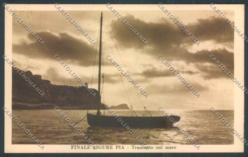 Savona Finale Ligure Barca Finalpia cartolina ZQ0786 – fronte