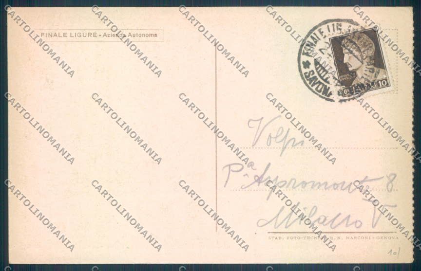 Savona Finale Ligure cartolina ZQ0791 – retro