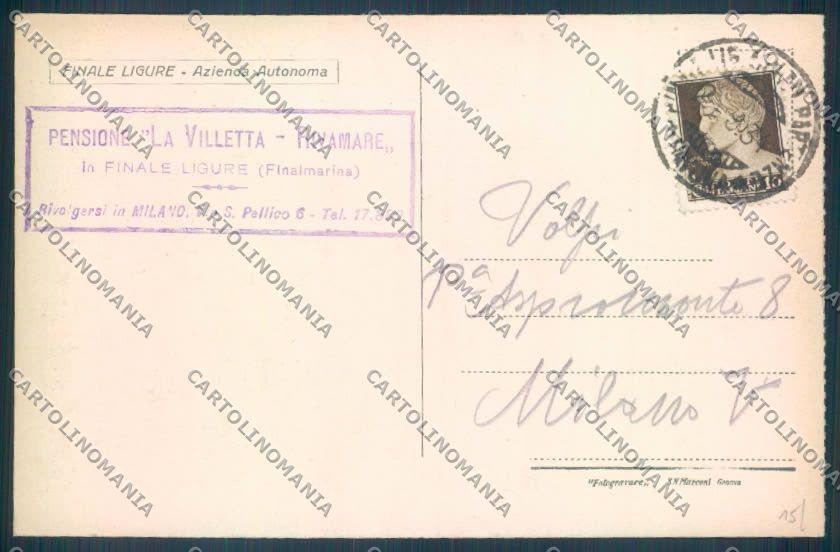 Savona Finale Ligure cartolina ZQ0795 – retro