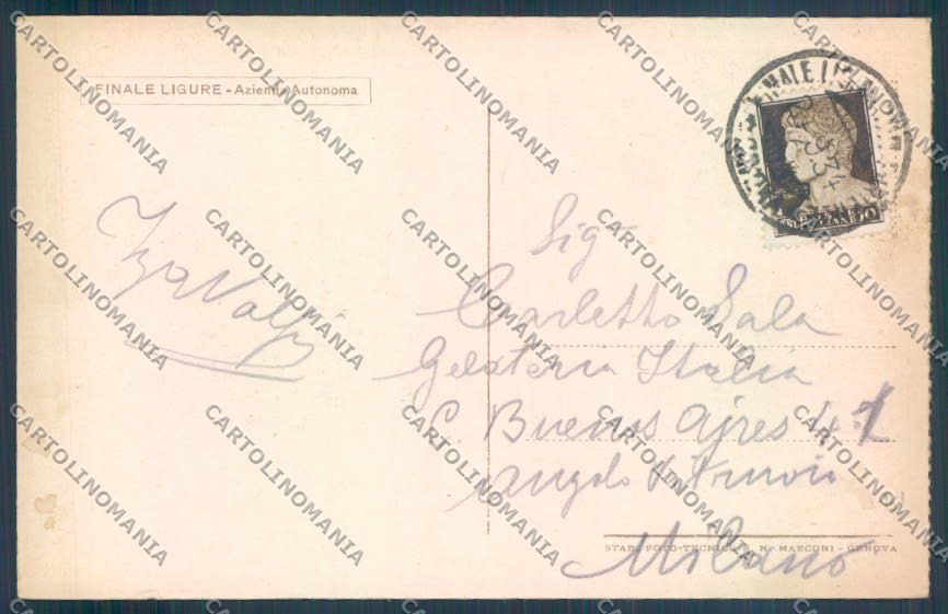 Savona Finale Ligure cartolina ZQ0799 – retro