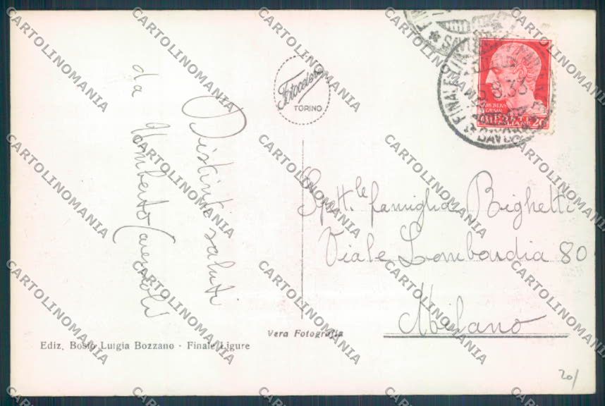 Savona Finale Ligure Foto cartolina ZQ0837 – retro