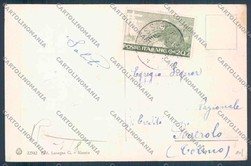 Savona Alassio cartolina ZQ0886 – retro