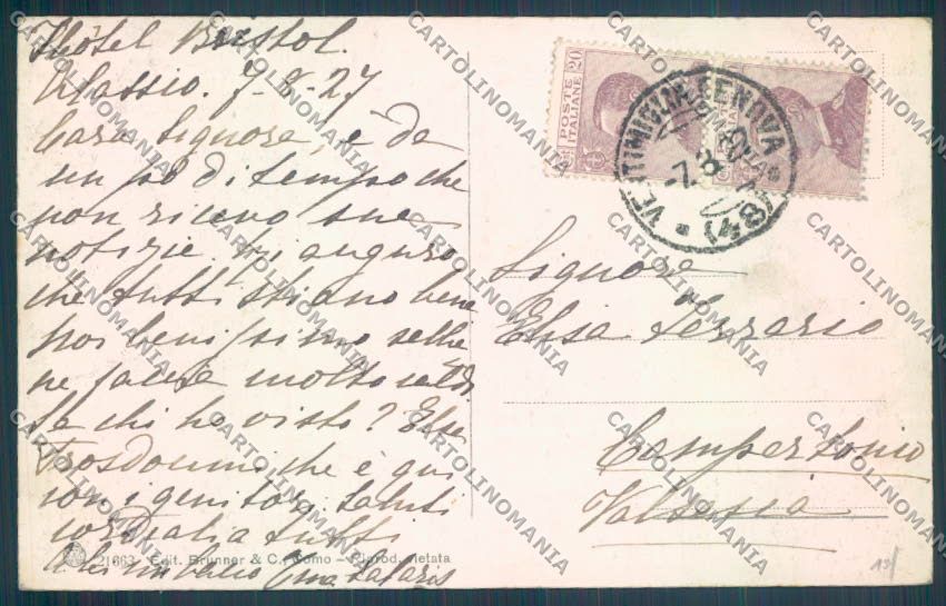 Savona Alassio cartolina ZQ0909 – retro