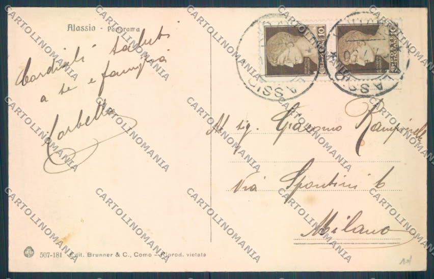 Savona Alassio cartolina ZQ0910 – retro