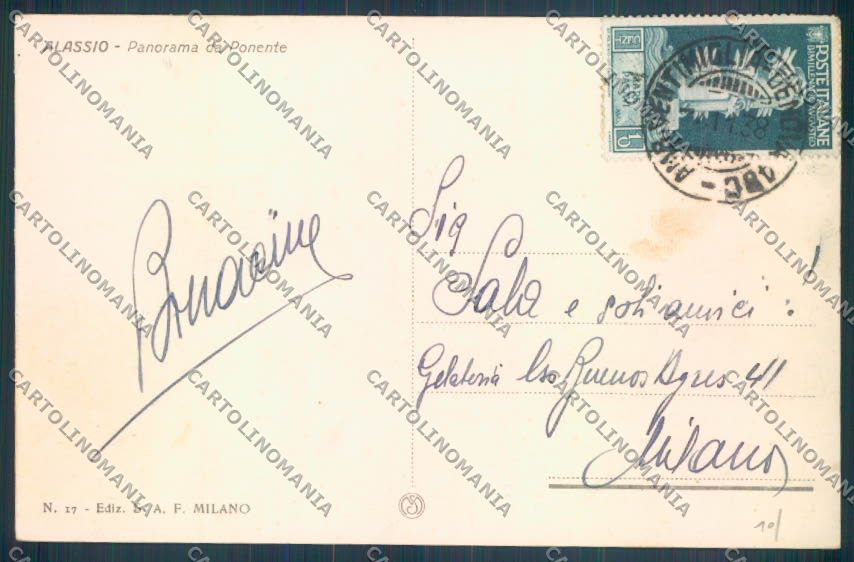 Savona Alassio cartolina ZQ0924 – retro