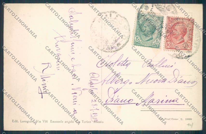 Savona Alassio cartolina ZQ0926 – retro