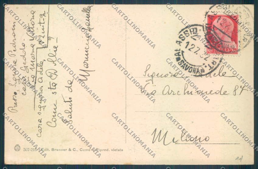Savona Alassio cartolina ZQ0928 – retro