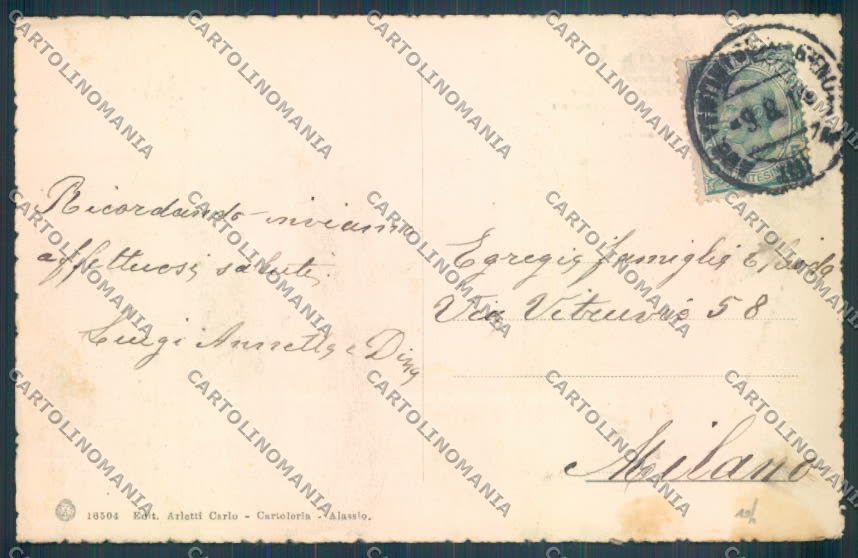 Savona Alassio cartolina ZQ0932 – retro