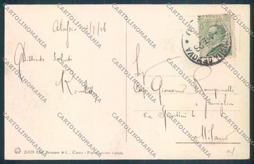 Savona Alassio cartolina ZQ0938 – retro