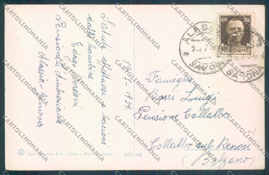 Savona Alassio cartolina ZQ0949 – retro
