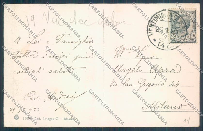 Savona Alassio cartolina ZQ0951 – retro