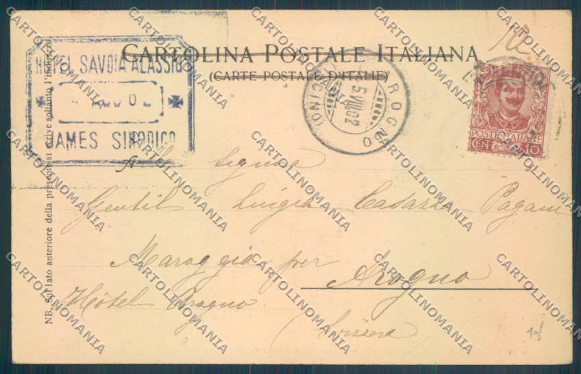Savona Alassio cartolina ZQ0952 – retro