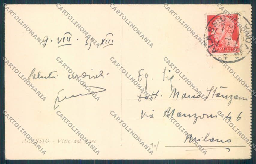Savona Alassio cartolina ZQ0956 – retro