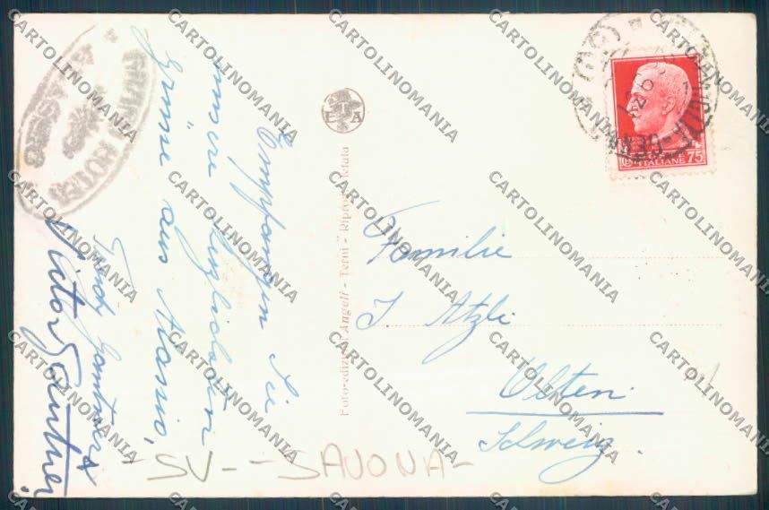 Savona Alassio Foto cartolina ZQ0961 – retro