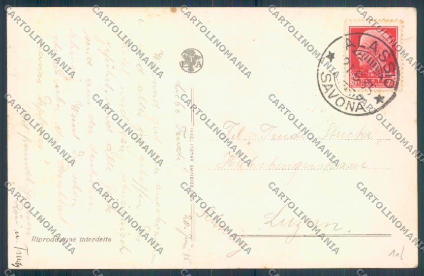 Savona Alassio Barca Foto cartolina ZQ0966 – retro