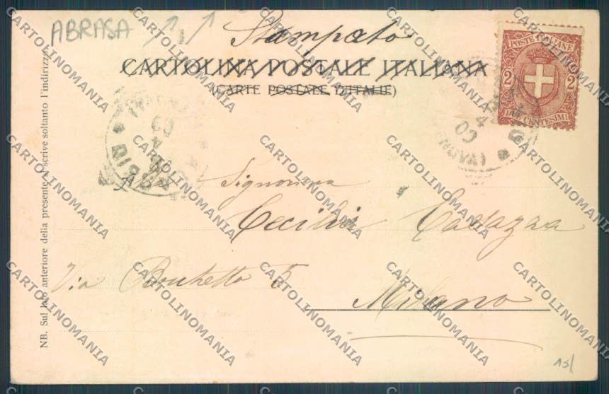 Savona Alassio ABRASA cartolina ZQ0981 – retro