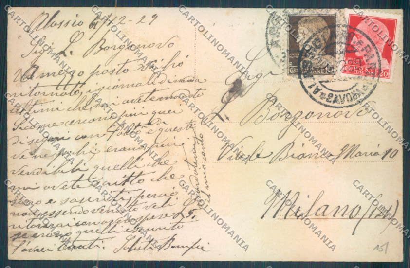 Savona Alassio cartolina ZQ1003 – retro