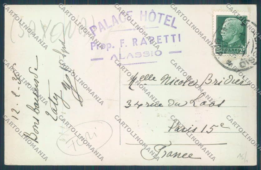 Savona Alassio FORI cartolina ZQ1004 – retro