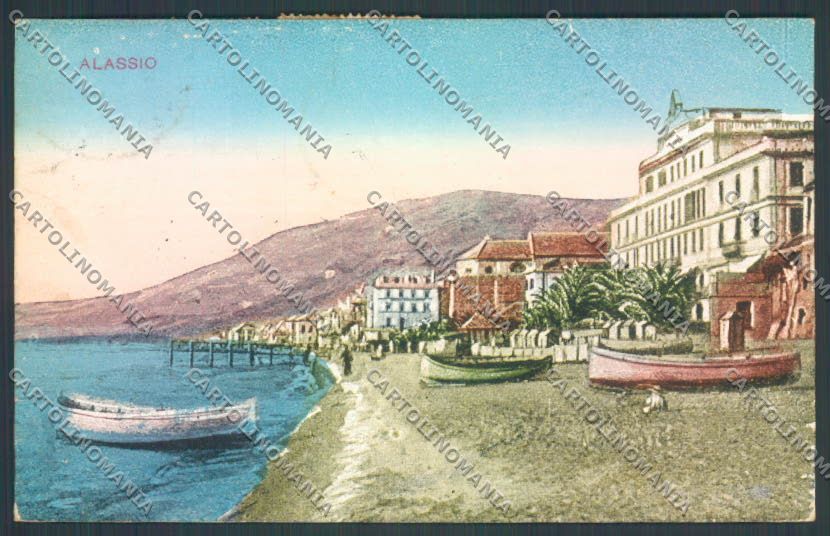 Savona Alassio Barca cartolina ZQ1027 – fronte