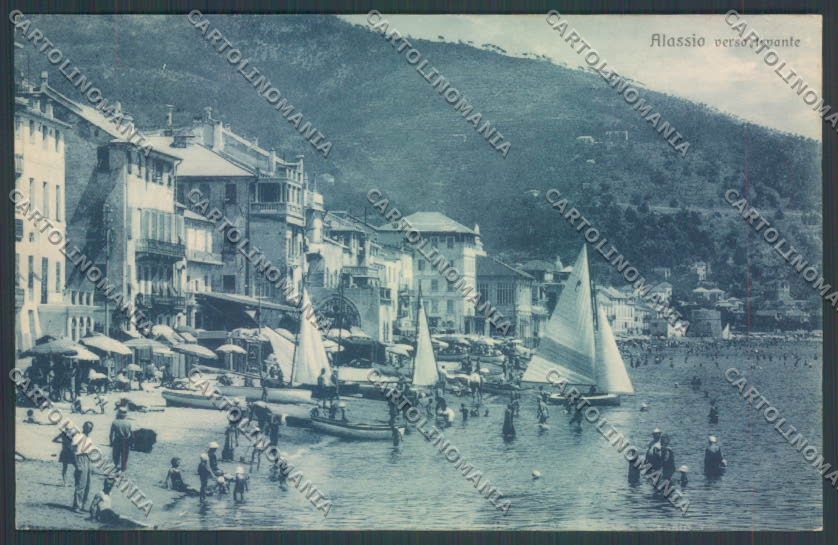 Savona Alassio Barca cartolina ZQ1048 – fronte