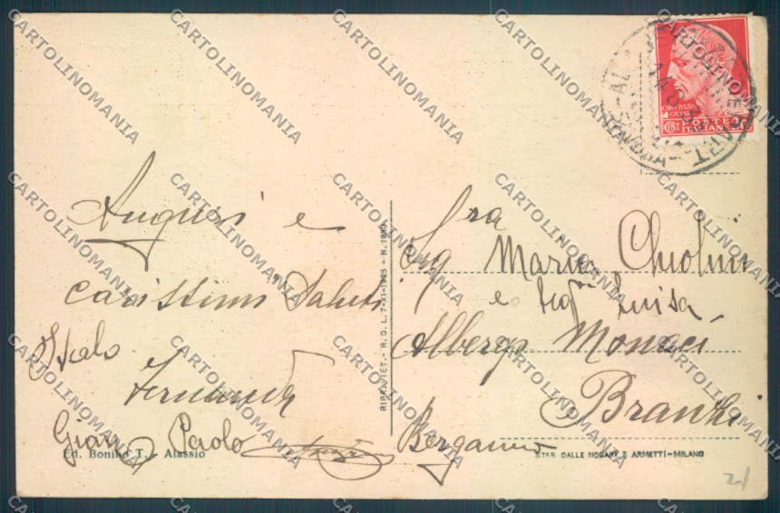 Savona Alassio cartolina ZQ1054 – retro