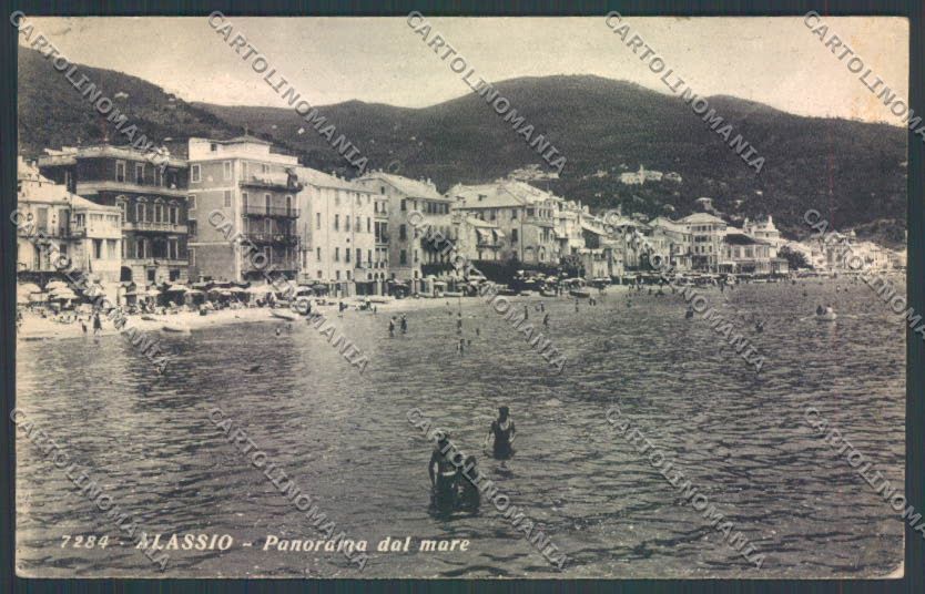 Savona Alassio PIEGA cartolina ZQ1055 – fronte