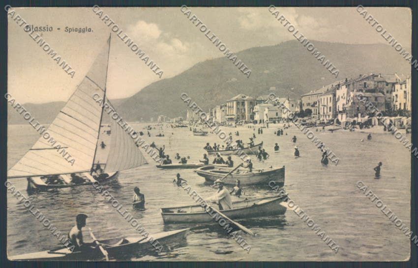 Savona Alassio Barca PIEGHINA cartolina ZQ1060 – fronte