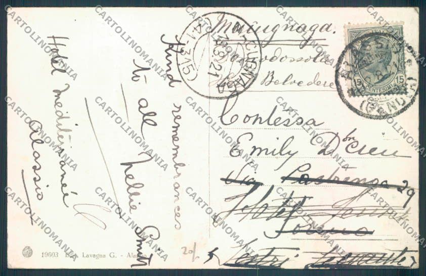 Savona Alassio Barca cartolina ZQ1066 – retro