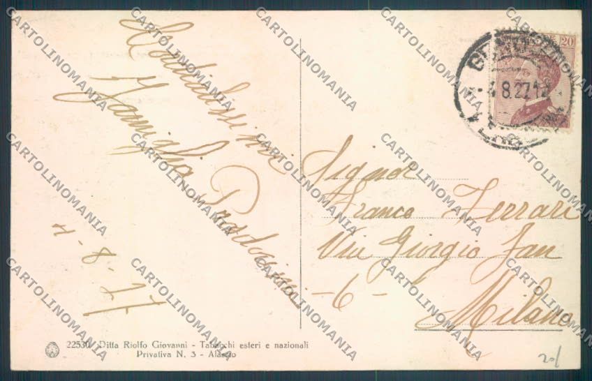 Savona Alassio Barca cartolina ZQ1083 – retro